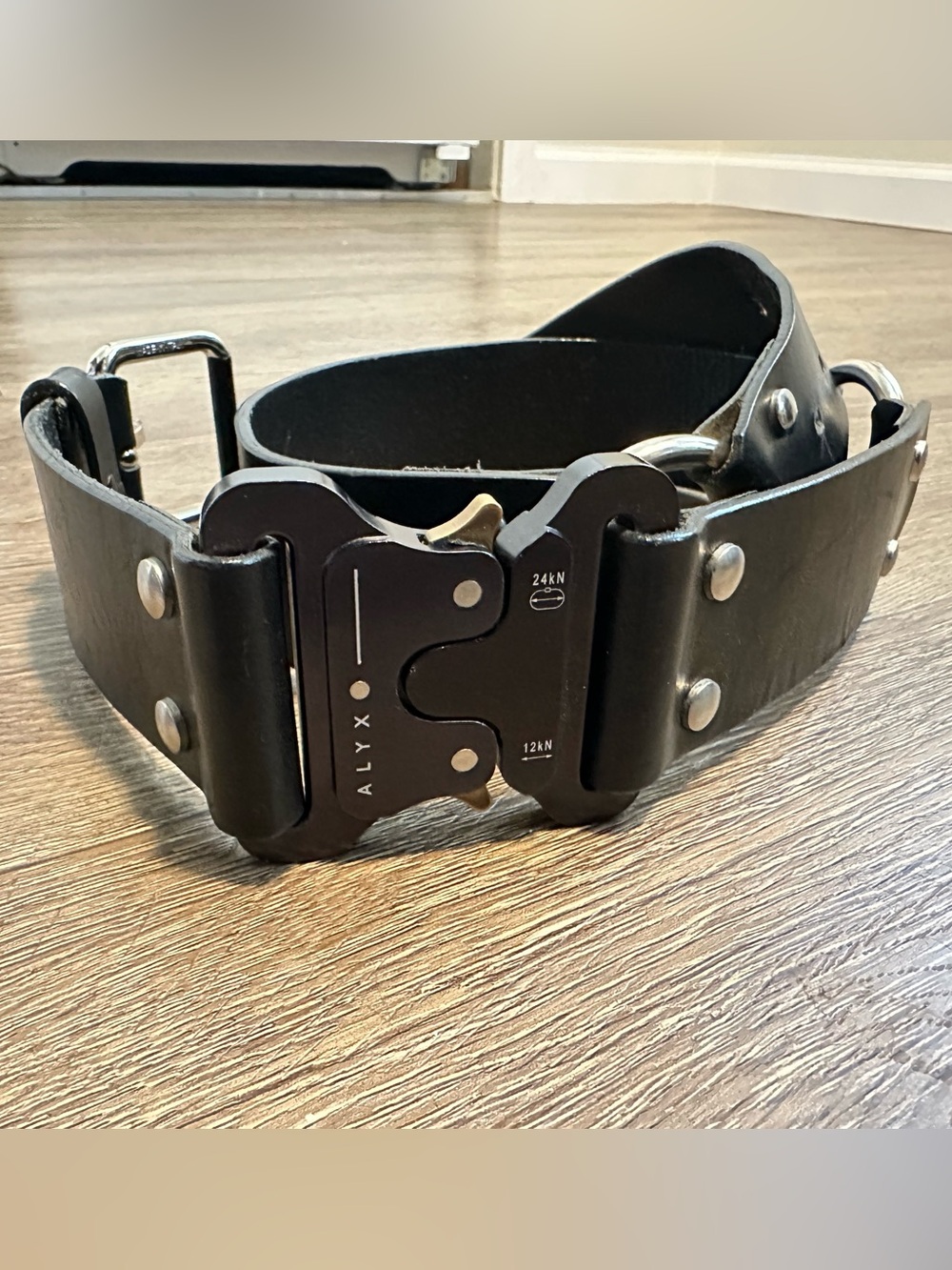 Alyx Black Leather Belt Sz M - Picture 1 of 7